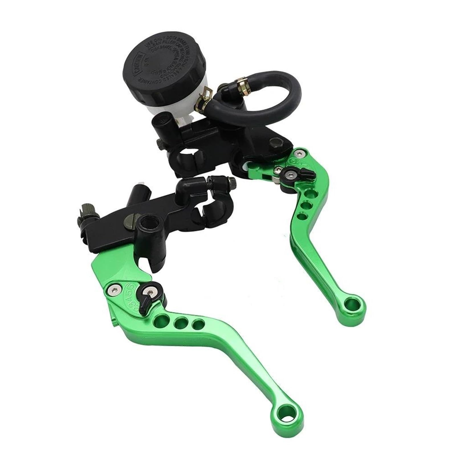 Universal 7/8" 22mm Kit Flüssigkeitsbehälter Set Motorrad Kupplung Bremse Hauptzylinder Vorratshebel Motorrad Kupplungsbremshebel(Green) von BAWHO