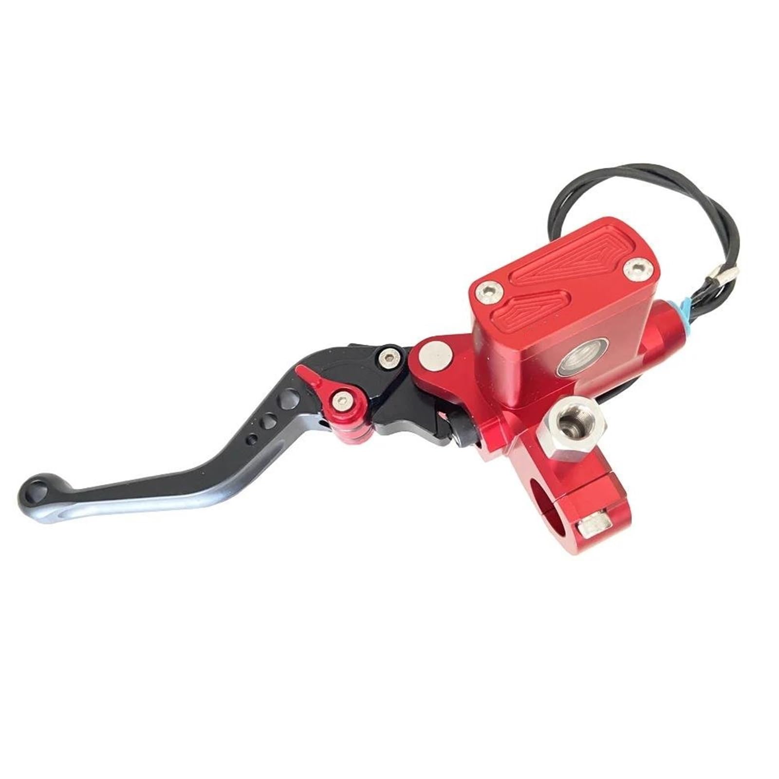 Universal Motorrad CNC Für Adelin PX6 Bremse Kupplung Pumpe Hauptzylinder Hebel Griff Für Kawasaki Für Suzuki Motorrad Kupplungsbremshebel(Red,Left) von BAWHO