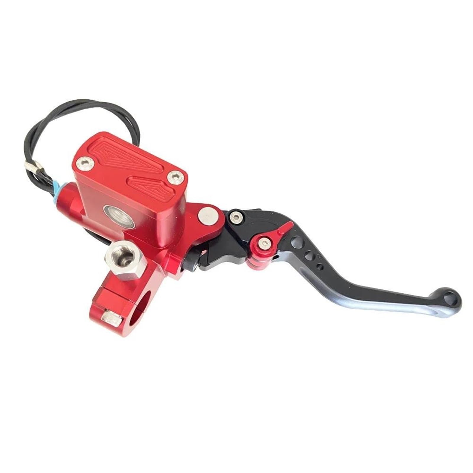 Universal Motorrad CNC Für Adelin PX6 Bremse Kupplung Pumpe Hauptzylinder Hebel Griff Für Kawasaki Für Suzuki Motorrad Kupplungsbremshebel(Red,Right) von BAWHO