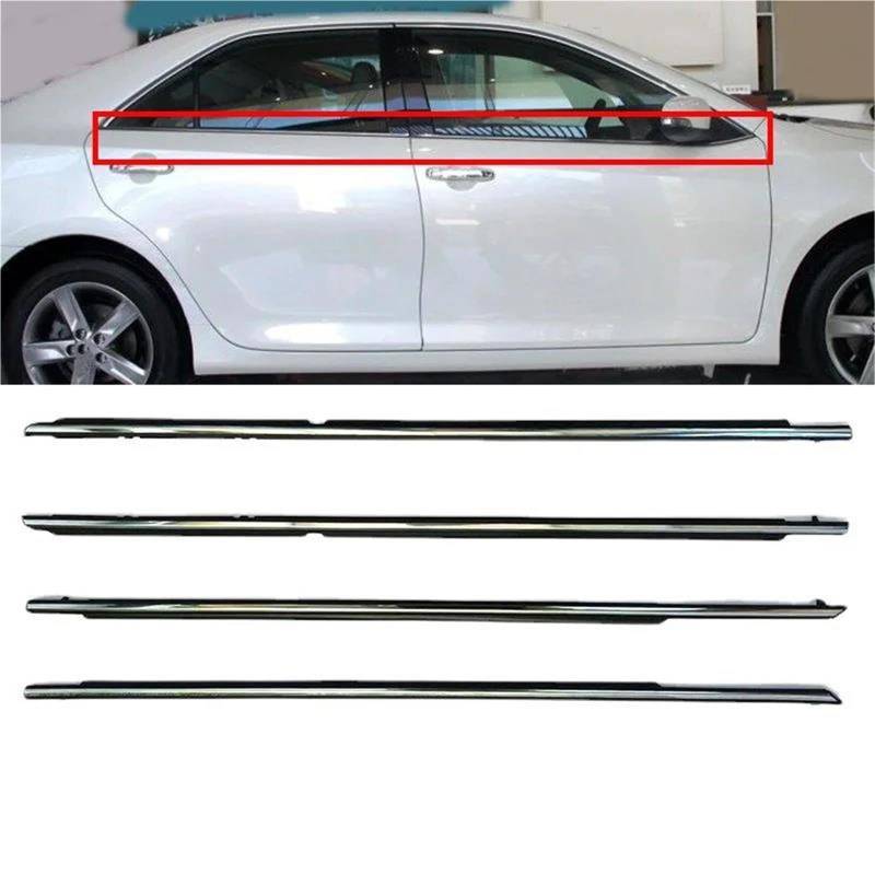 Zubehör für Türfenster 4 Teile/Satz Auto Dichtungen Streifen Tür Fenster Glas Weatherstrips wasserdichte Auto Abdichtung Gummi Streifen Für Camry 2006-2011 von BAYDE