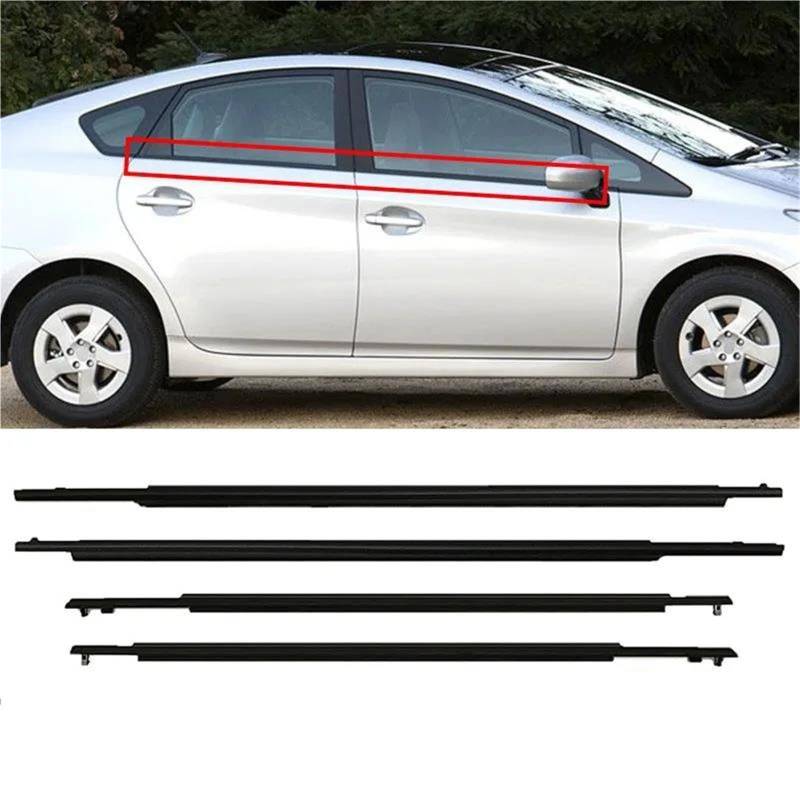 Zubehör für Türfenster 4Pcs Auto Fenster Glas Schutz Dicht Streifen Gummi wasserdichte Streifen Für Prius 2010-2015 Auto Außen Zubehör von BAYDE