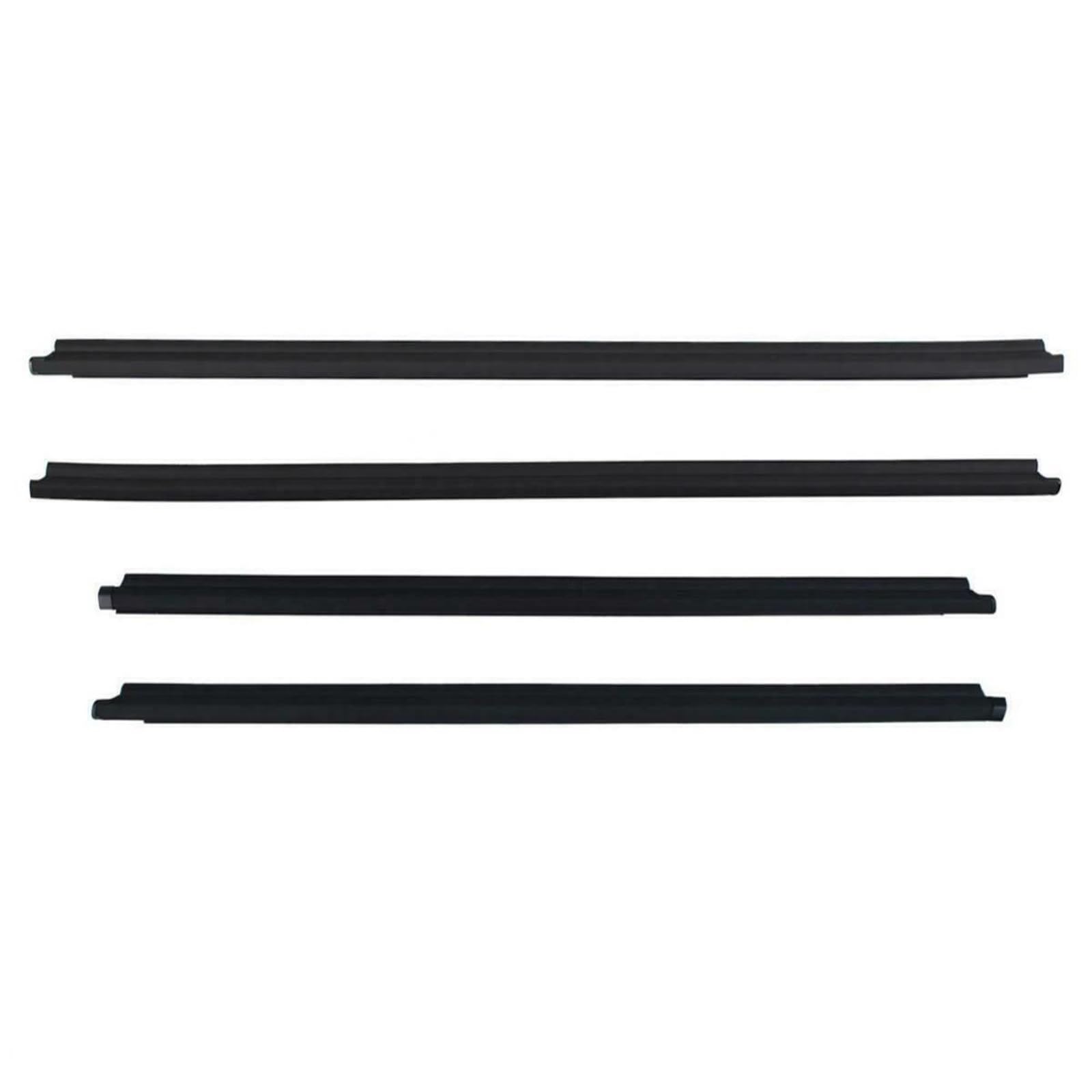 Zubehör für Türfenster 4Pcs Auto Tür Fenster Dichtung Streifen Schwarz Gummi Glas Wasserdicht Weathers Für Toyota Für Fortuner 2004-2015 von BAYDE