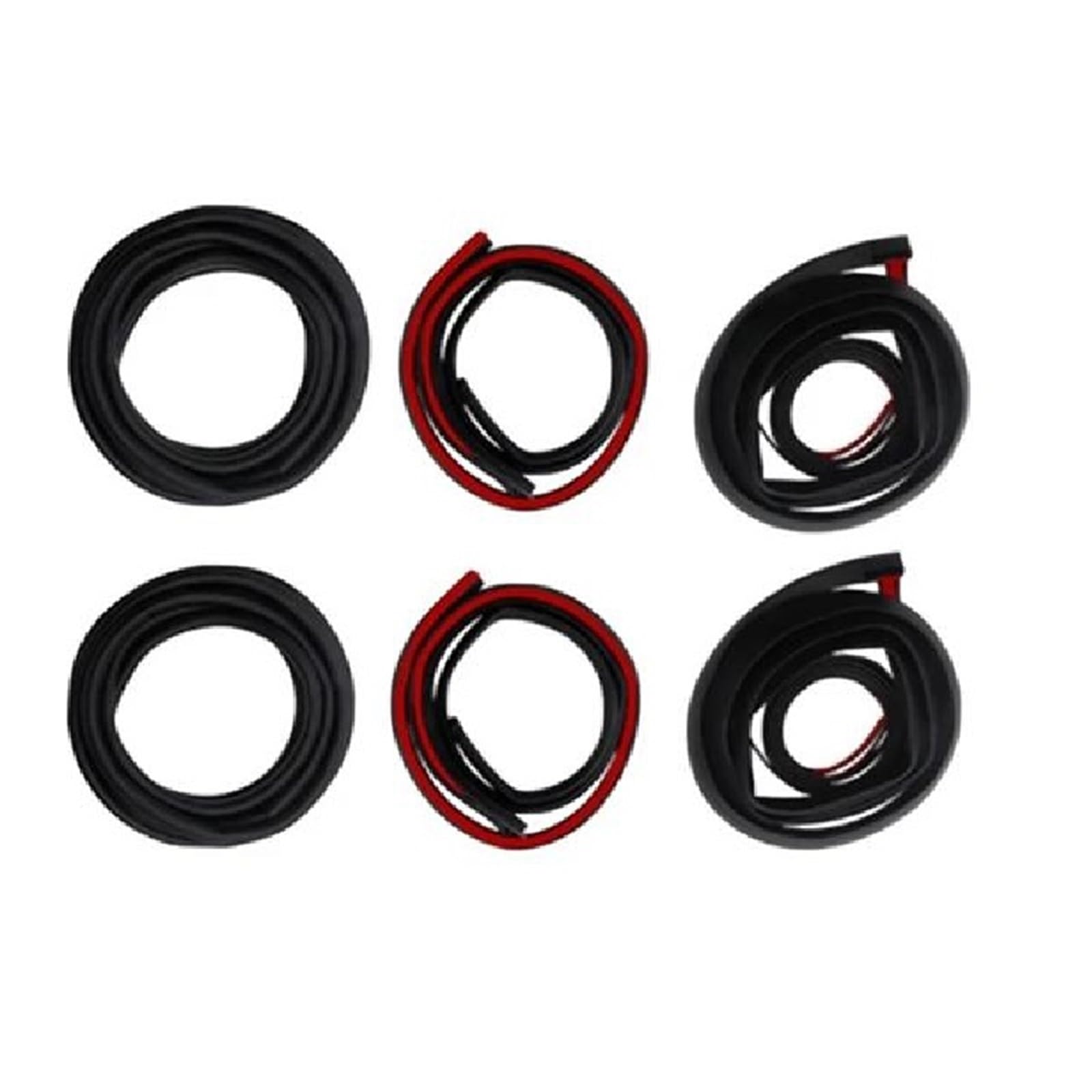 Zubehör für Türfenster 6Pcs Gummi Auto Tür Dichtung Streifen Kit Ganze Auto Abdichtung Trim Band Schalldichte Noise Reduktion Für Tesla Für Modell S von BAYDE