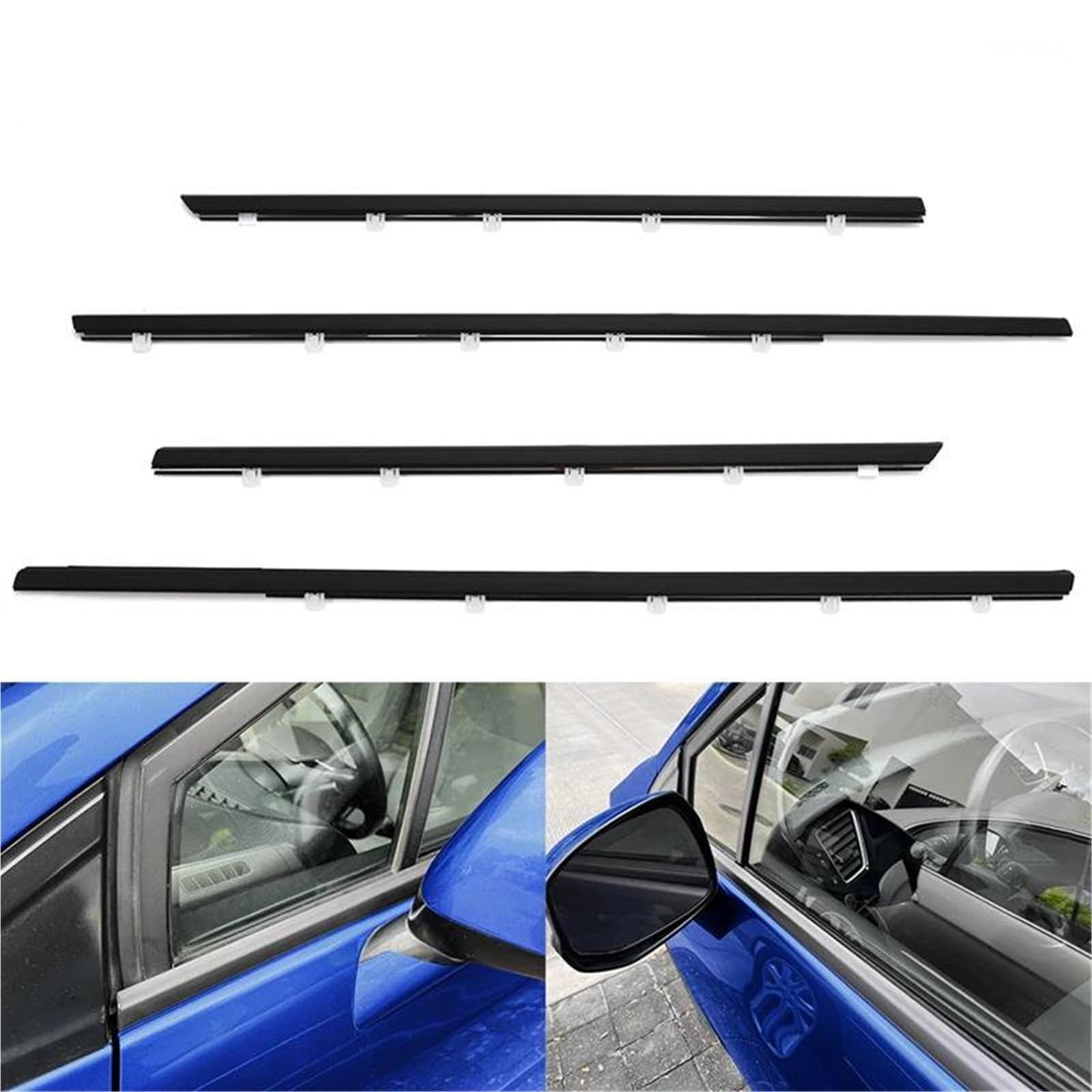 Zubehör für Türfenster Auto Fenster Glas Dichtung Moulding Trim Äußere Fenster Dichtung Trim Gürtel Gummi Streifen Für Civic 2016 2017 2018-2021 von BAYDE