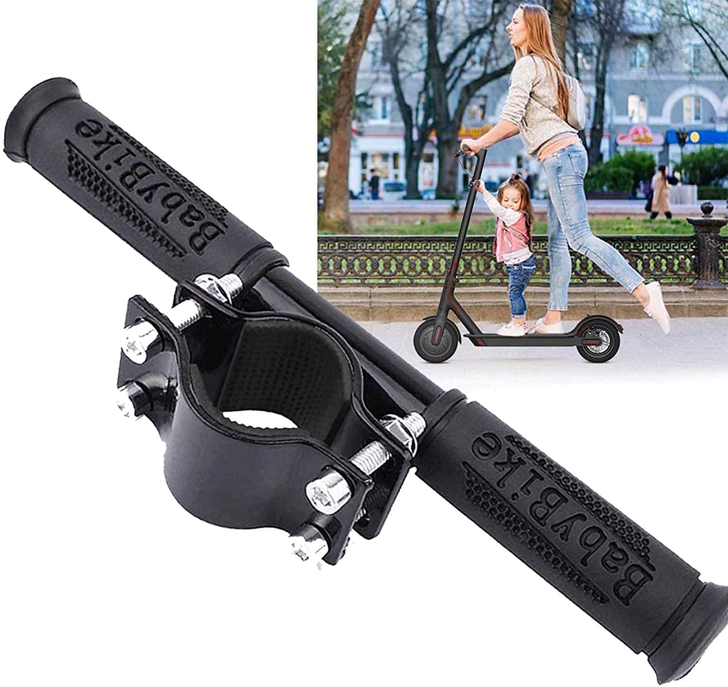 Elektroroller Scooter Kinderhandlauf,Griffstange Verstellbare Höhe Upgrade mit rutschfester Matte(25-40mm) von BAYINBROOK