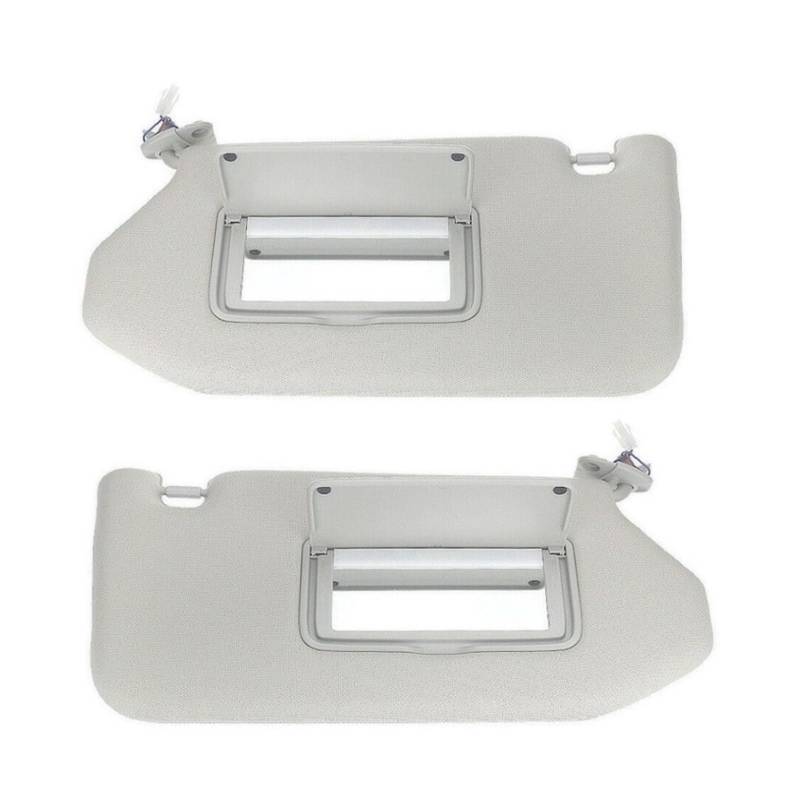 Brillenhalter für Auto Sonnenblende Grau Beige Auto Sonnenblende Schatten Links Rechts Fahrerseite Für Pathfinder 2013-2018 Für QX60 2014-2017 JX35 2013(Grey,1 Pair) von BAYNGO