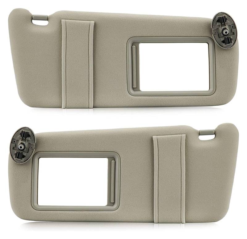 Brillenhalter für Auto Sonnenblende Sonnenblende Mit Lichtern, Kompatibel Mit Camry 2006–2011, Ersetzt 74320-06800-B0 74310-06770-B0(2 Beige) von BAYNGO