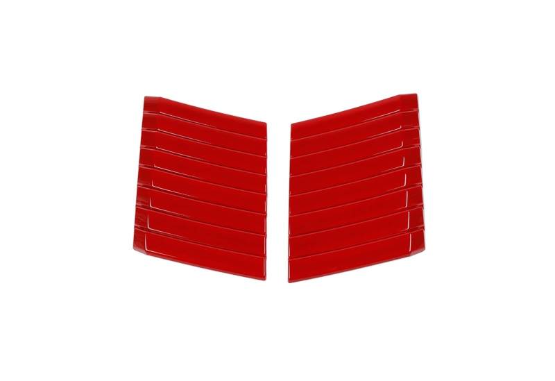 Dekorativer Lufteinlass für das Auto Für F1&50 2009-2014 Fronthaube Motorgrill Abdeckung Grill Trim Dekorative Aufkleber Auto Exterieur Zubehör Schwarz(Rot) von BAYNGO