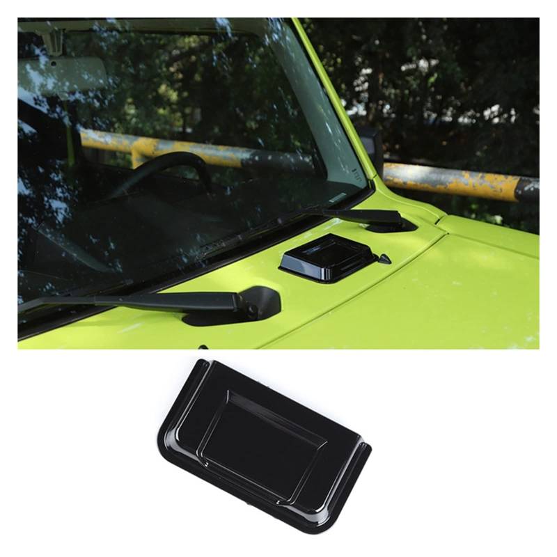 Dekorativer Lufteinlass für das Auto Hood Vent Hood Scoop Vent Intake Cover Trim Für Jimny 2019 2020 2021 2022 Autozubehör, Schwarz von BAYNGO