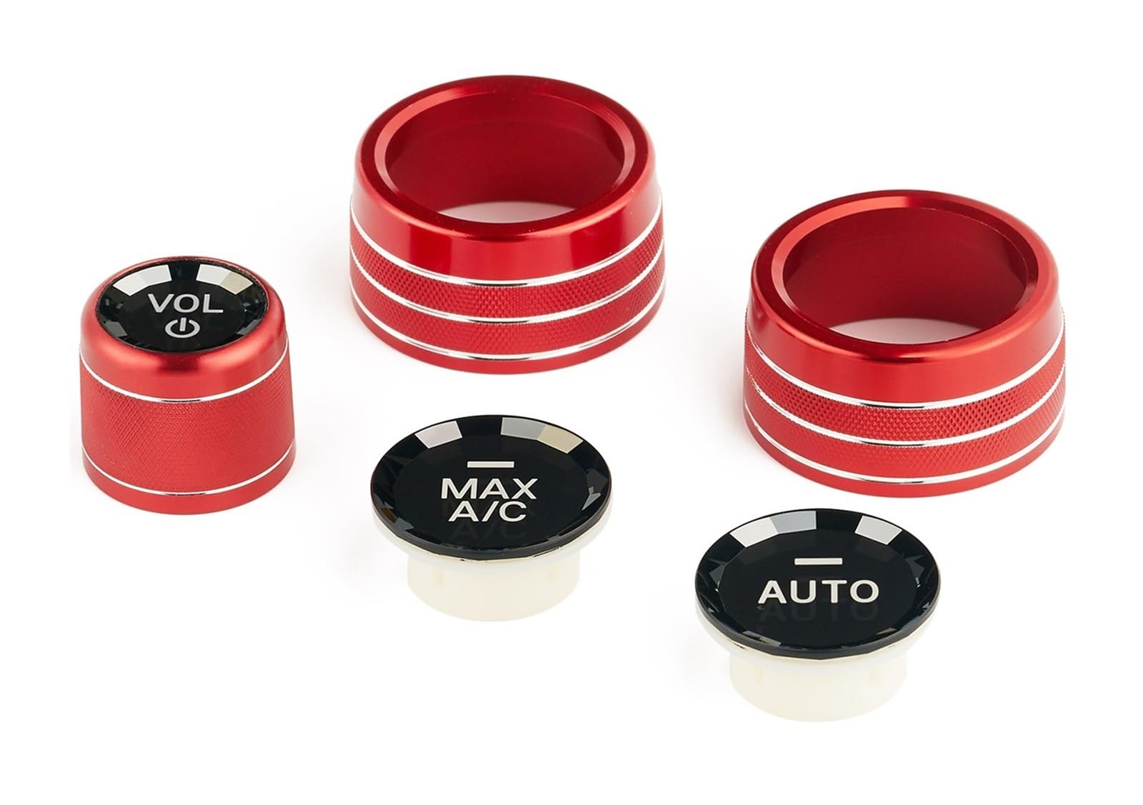 Innenleisten Auto Styling Klimaanlage Lautstärketasten Ring Trim Für 1 2 3 4X1X2 Serie F20 F21 F22 F23 F30 F31 F32 F33 F25 F47 F48(Rot) von BAYNGO