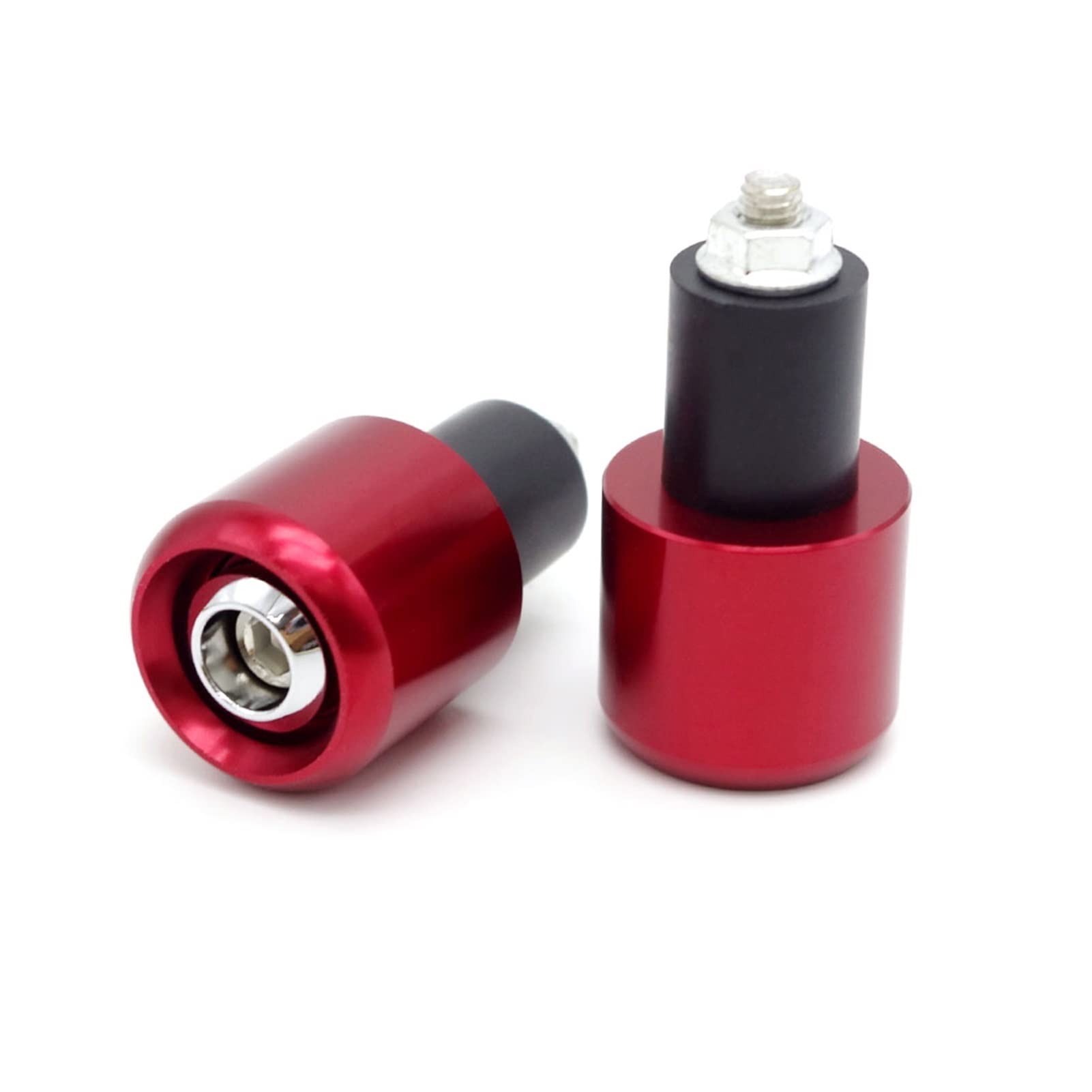 Motorradgriff 22mm Motorrad Lenkergriffe Enden Gegengewicht Fäuste Stecker FÜR Aerox(Rot) von BAYNGO