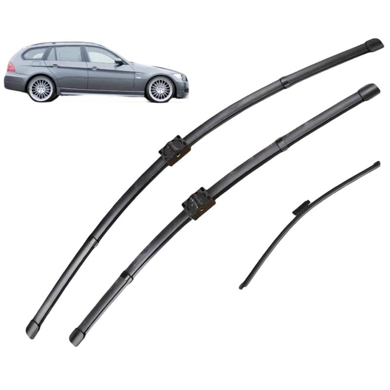 Scheibenwischer Scheibenwischerblätter Vorne Und Hinten Für BMW 3er E91 2005–2009, 24"+19"+14" Autoscheibenwischer von BAydog