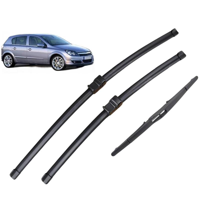 Scheibenwischer Scheibenwischerblätter Vorne Und Hinten Für Opel Astra H 5 Türen 2004–2009, 22"+18"+12" Autoscheibenwischer von BAydog