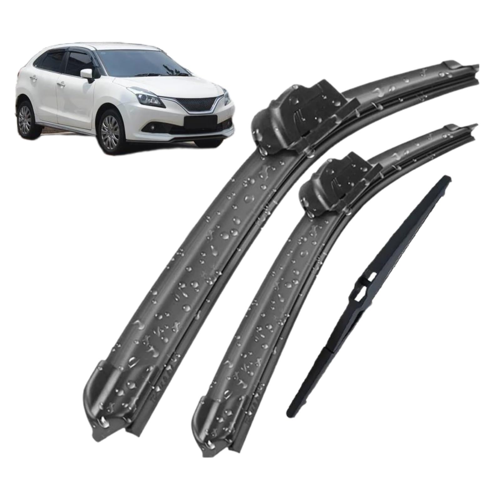 Scheibenwischer Vorne Und Hinten Wischerblätter Set Kit Für Suzuki Baleno WB 2015-2021 21"+18"+12" Autoscheibenwischer von BAydog