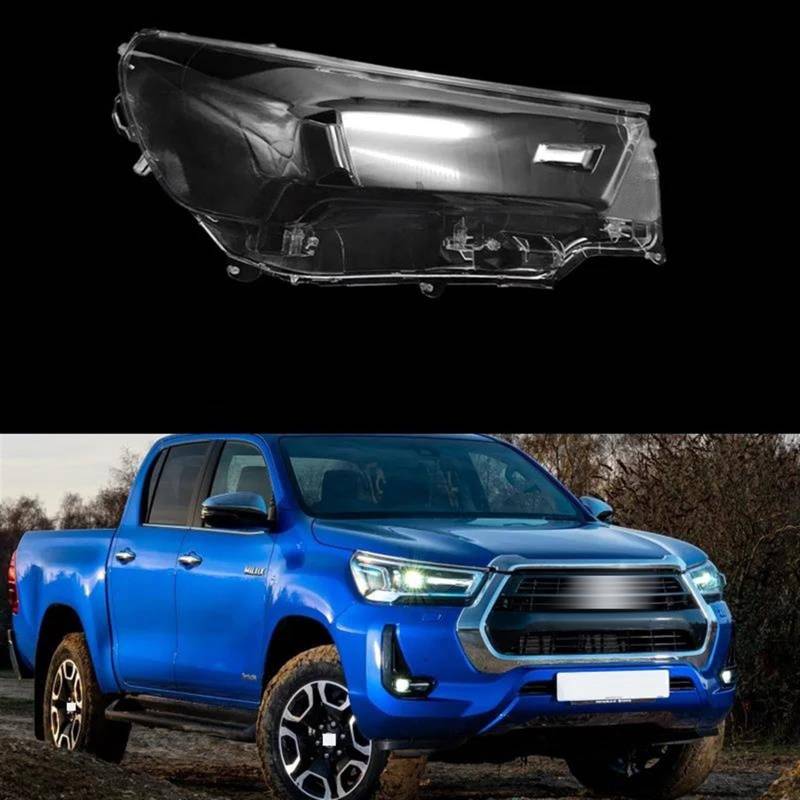 Scheinwerferglasabdeckung Scheinwerfer Shell Lampmask Scheinwerfer Abdeckung Für Toyota Hilux 2019 2020 2021 Scheinwerferabdeckung (Farbe : 1 Piece Right) von BAydog