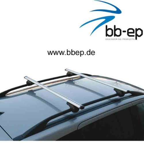 BB-EP-Menabo Einfacher Aluminium Dachträger 90301218 für Ford Kuga mit normaler (hochstehender) Dachreling für U-Bügel Montage oder T-Nut Montage mit 20 mm Breite von BB-EP-Menabo