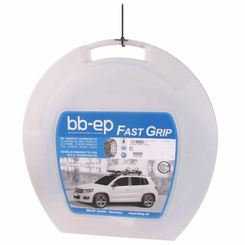 BB-EP Fast-Grip 16-225/55-18 - Die robuste 16mm-Schneekette für die Reifengröße 225/55 R18 - TÜV, Ö-Norm (Made in Italy) von BB-EP