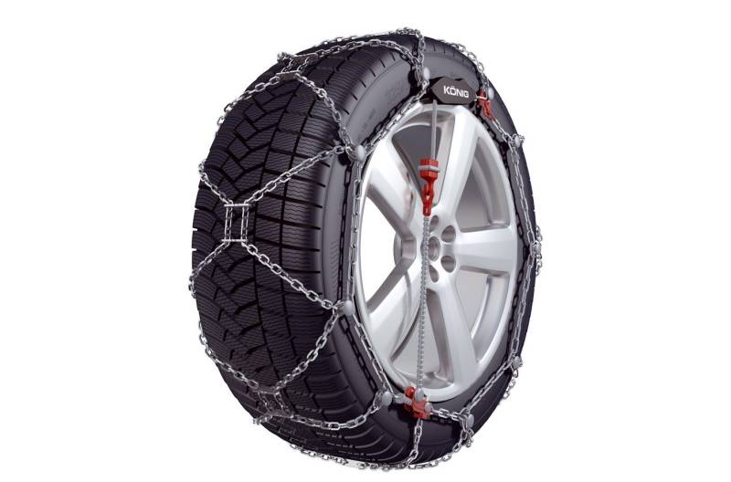 BB-EP KÖNIG Schneeketten - DIE FEINGLIEDRIGE 12mm Schneekette - Extrem robust mit Hartmetall Ketten-Stegen Freigegeben für Audi Q5 Quattro (2008) mit der Reifengröße 255/45 R20 im Set von BB-EP