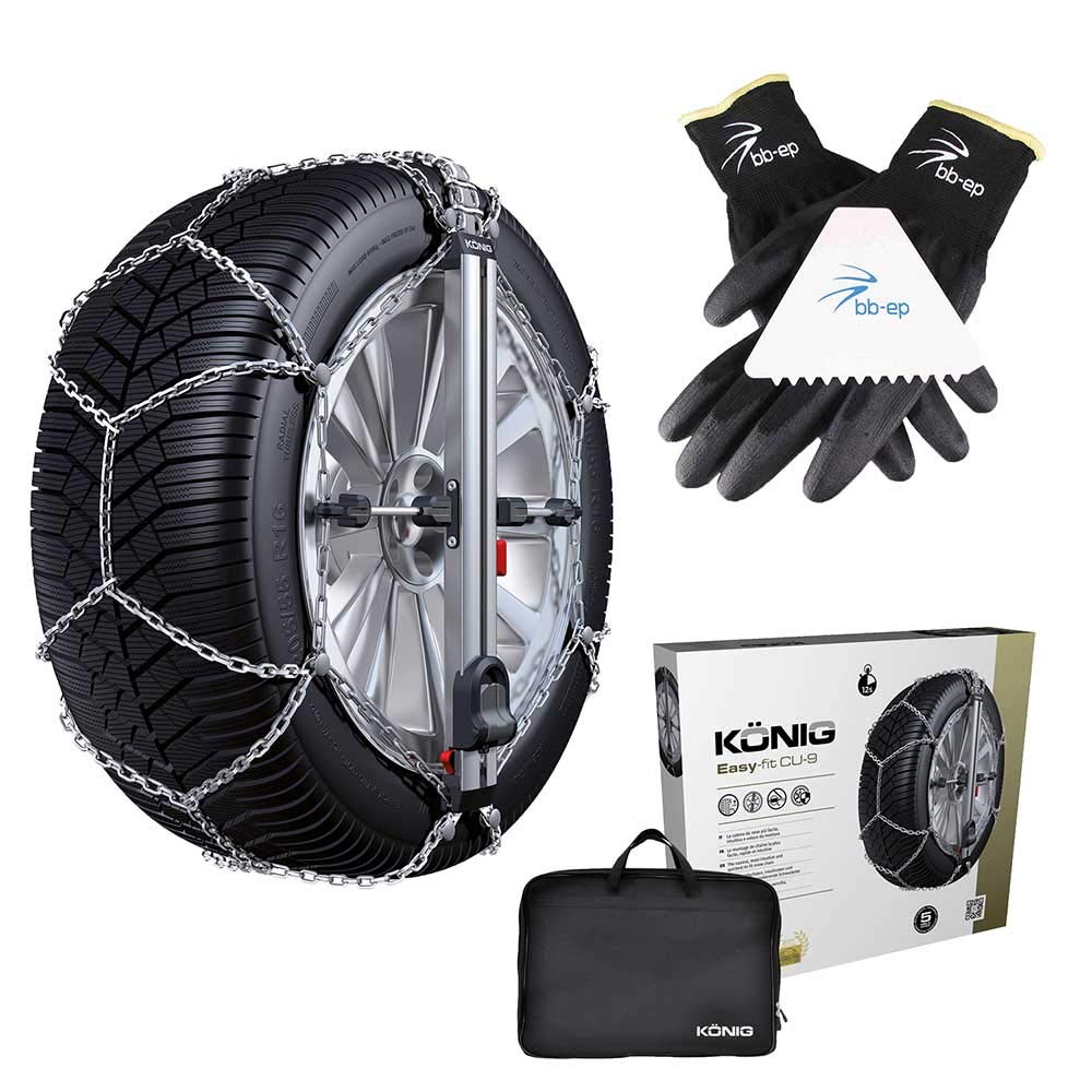 BB-EP Schneekettenset für BMW Serie 5 Touring (F11) (2010) 225/55 R17 von BB-EP