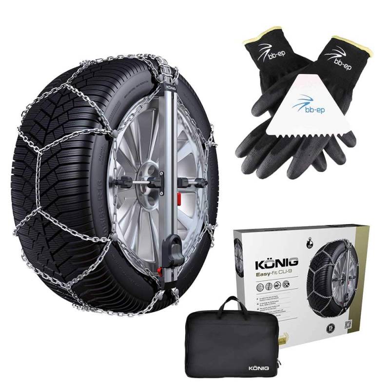 BB-EP Schneekettenset für Mercedes C-Klasse (W205) | C-Klasse SW (S205) (2014) 225/45 R18 von BB-EP