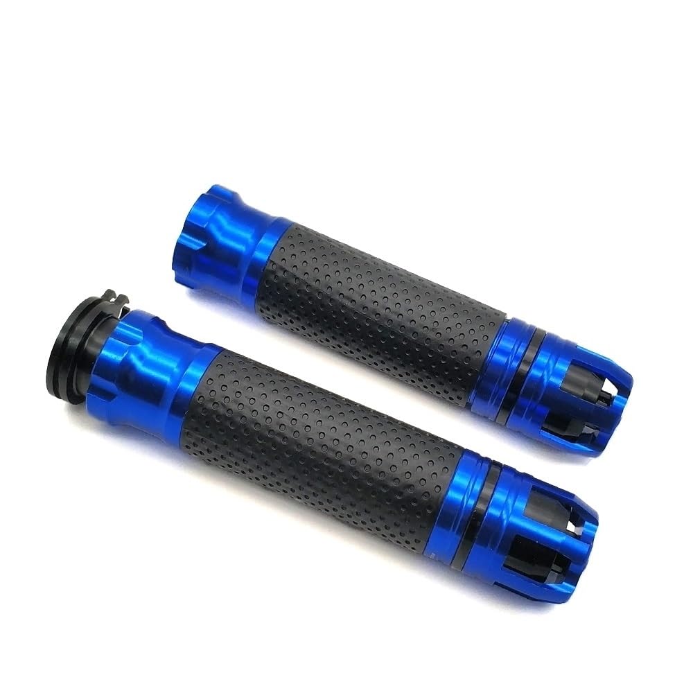 BBIGTIFWX Motorrad-Anti-Rutsch-Griff Motorrad Anti-Rutsch-Griffenden Lenker Racing Handgriffe CNC 22mm 7/8" Für H&ONDA CBR250R CBR650R CBR650F CBR125R CBR300R(M6-Blue) von BBIGTIFWX