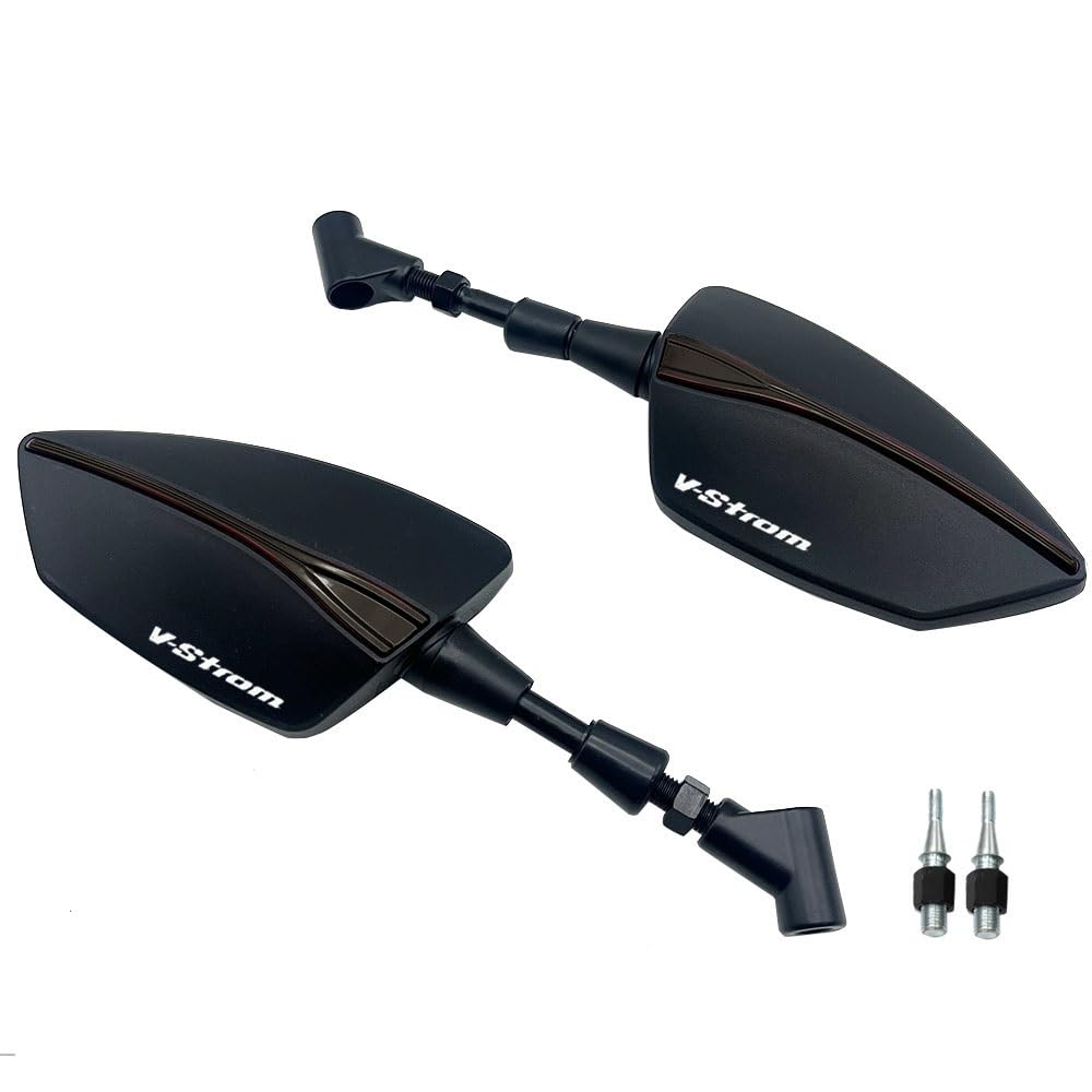 BBIGTIFWX Motorrad Spiegel Set Motorradspiegel Rearview Außenspiegel Universal Für Suzuki DL650 V-Strom DL1000 DL 650/XT DL1000/XT V Strom(Black5) von BBIGTIFWX