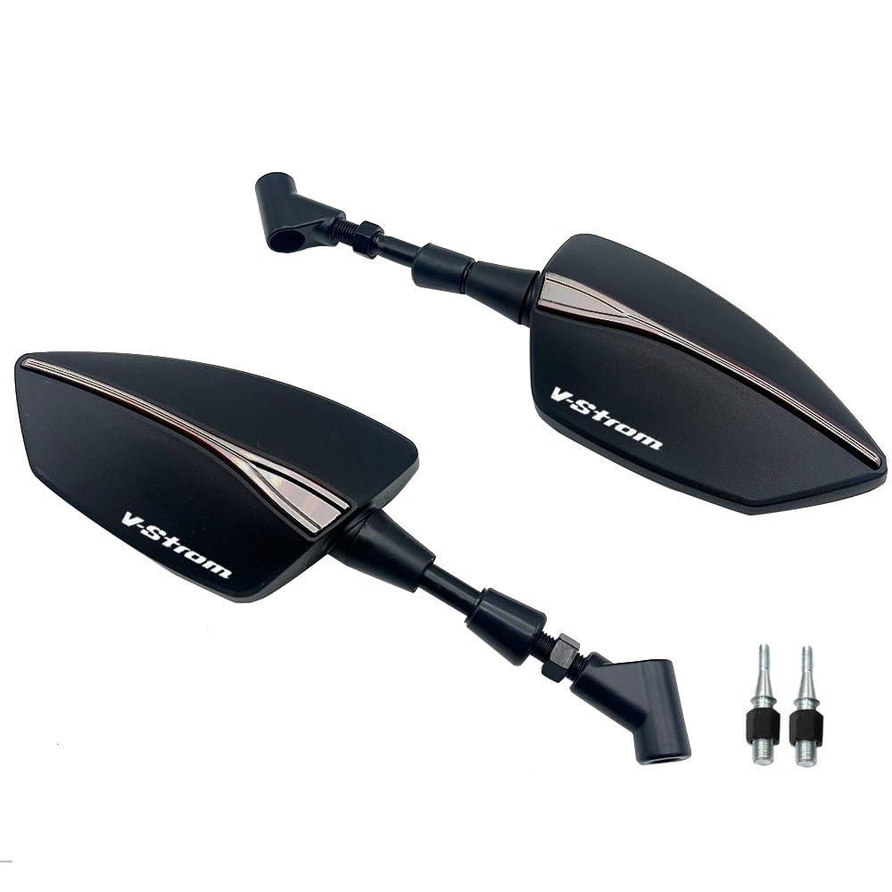 BBIGTIFWX Motorrad Spiegel Set Motorradspiegel Rearview Außenspiegel Universal Für Suzuki DL650 V-Strom DL1000 DL 650/XT DL1000/XT V Strom(Silver3) von BBIGTIFWX