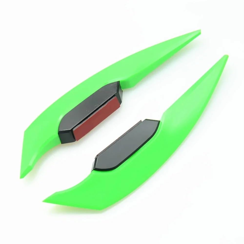 BBIGTIFWX Motorrad-Winglets 1 Paar Universal Motorrad Winglet Aerodynamische Spoiler Flügel Mit Klebstoff Motorrad Dekoration Aufkleber(Green) von BBIGTIFWX