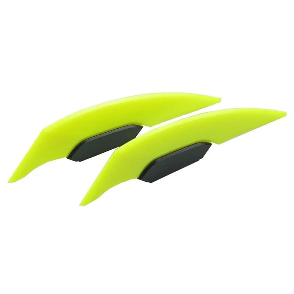 BBIGTIFWX Motorrad-Winglets 1 Paar Universal Motorrad Winglet Aerodynamische Spoiler Flügel Mit Klebstoff Motorrad Dekoration Aufkleber(Light Yellow) von BBIGTIFWX