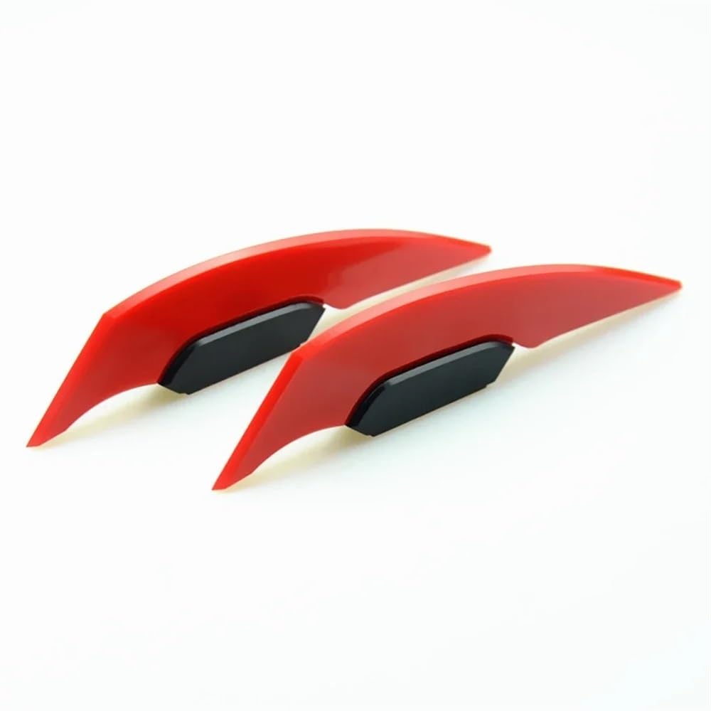 BBIGTIFWX Motorrad-Winglets 1 Paar Universal Motorrad Winglet Aerodynamische Spoiler Flügel Mit Klebstoff Motorrad Dekoration Aufkleber(Red) von BBIGTIFWX