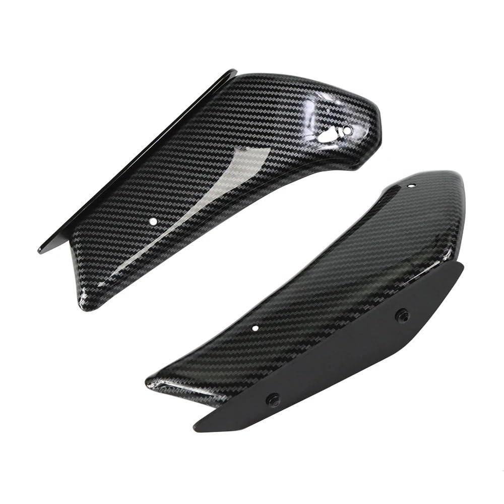 BBIGTIFWX Motorrad-Winglets Für H&ONDA CBR650 CBR650R CBR 650R 2019 2020 2021 2022 Verkleidung Motorrad Aerodynamische Flügel Kit Fixed Winglet Verkleidung Flügel(Carbon Pattern Black) von BBIGTIFWX