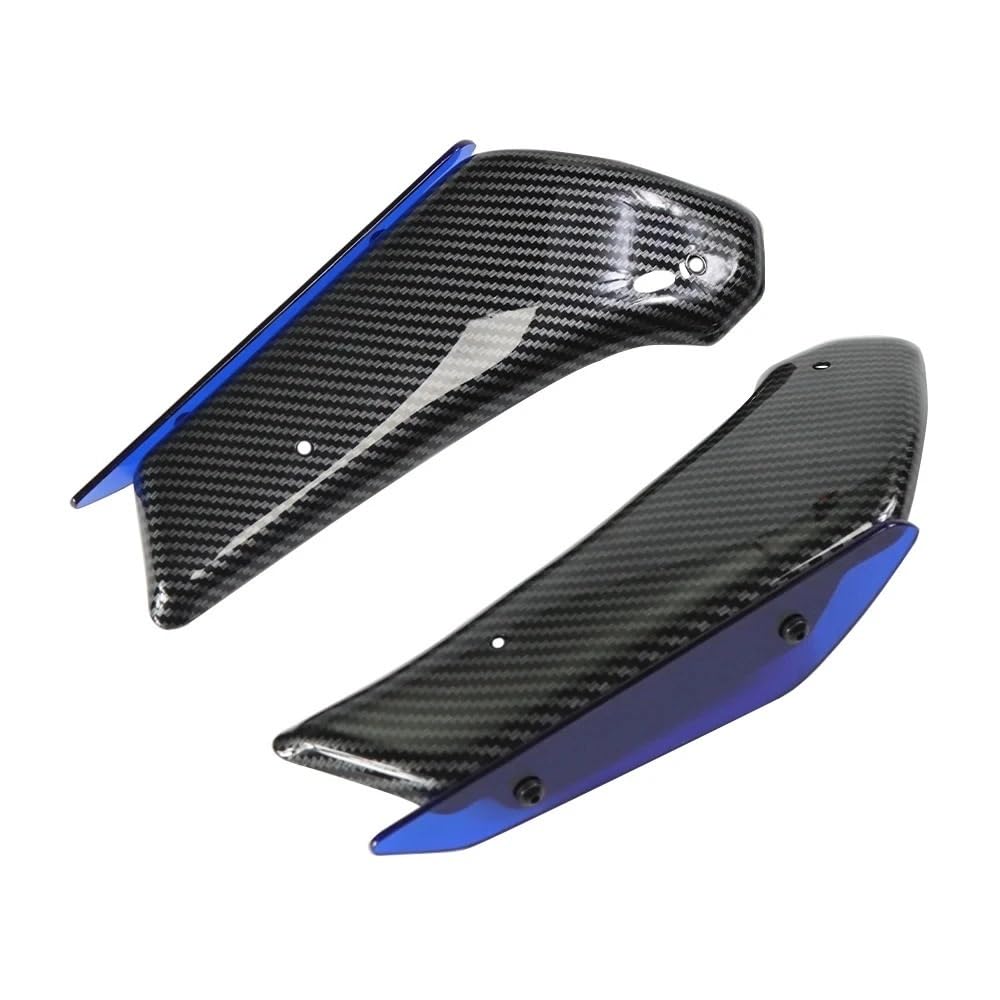 BBIGTIFWX Motorrad-Winglets Für H&ONDA CBR650 CBR650R CBR 650R 2019 2020 2021 2022 Verkleidung Motorrad Aerodynamische Flügel Kit Fixed Winglet Verkleidung Flügel(Carbon Pattern Blue) von BBIGTIFWX