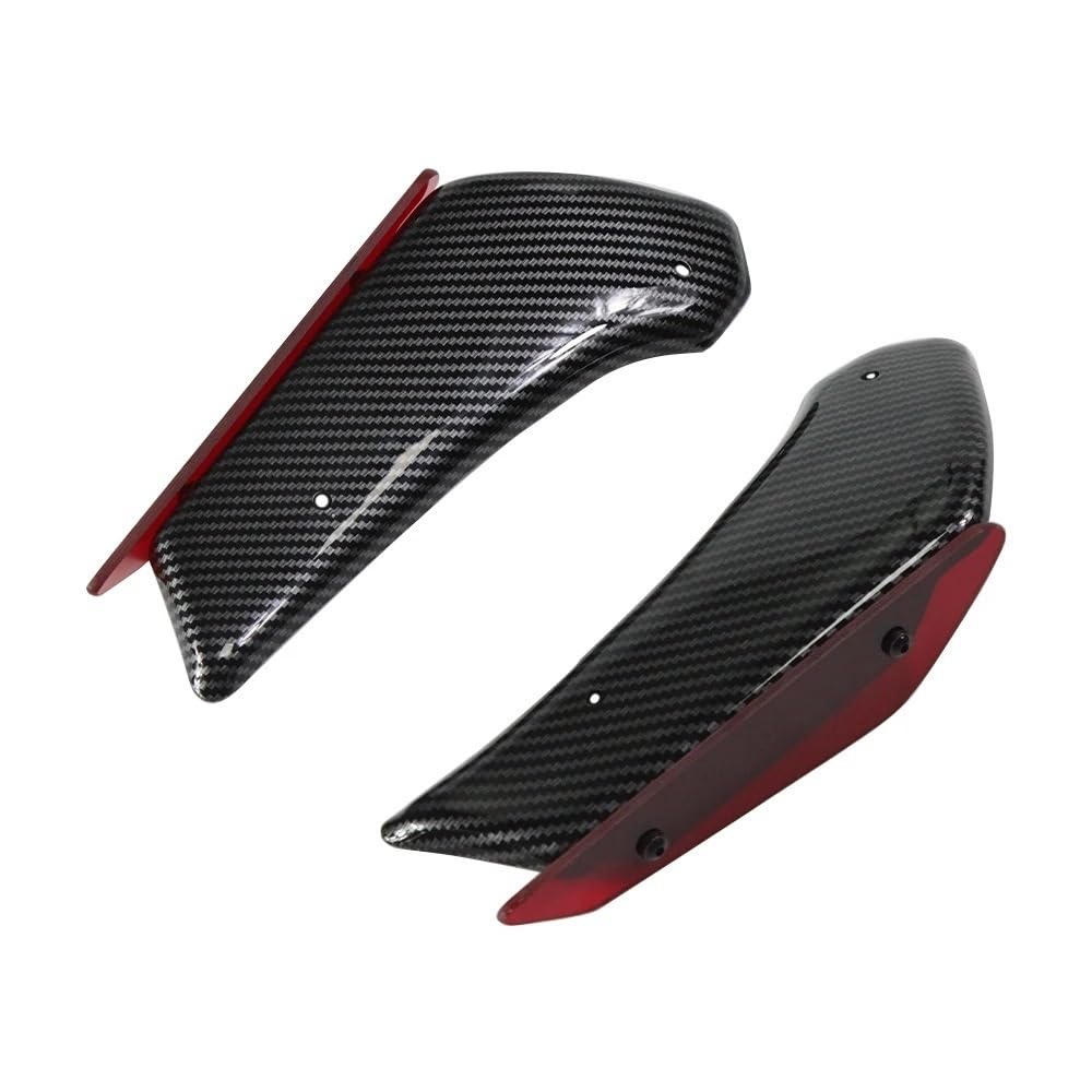 BBIGTIFWX Motorrad-Winglets Für H&ONDA CBR650 CBR650R CBR 650R 2019 2020 2021 2022 Verkleidung Motorrad Aerodynamische Flügel Kit Fixed Winglet Verkleidung Flügel(Carbon Pattern Red) von BBIGTIFWX