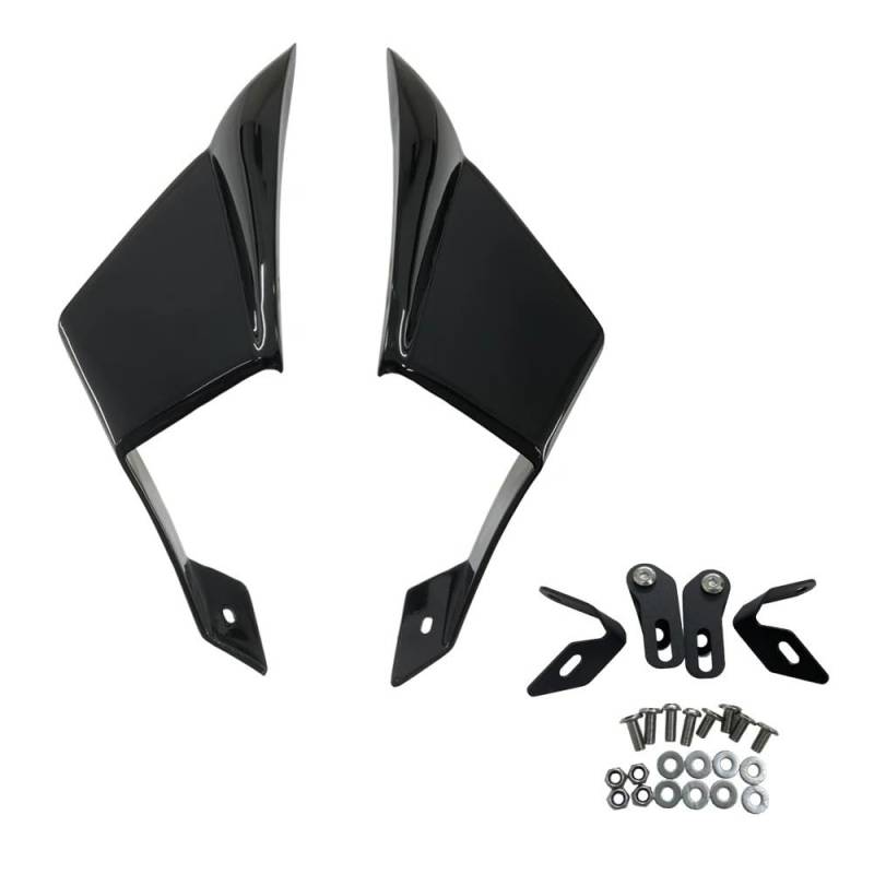 BBIGTIFWX Motorrad-Winglets Für Ka&wa&saki ZX-10R ZX10R 2016 2017 2018 2019 2020 Motorrad Fixed Wing Aerodynamische Verkleidung Spoiler(Bright Black) von BBIGTIFWX