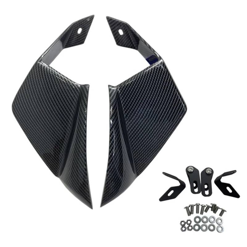 BBIGTIFWX Motorrad-Winglets Für Ka&wa&saki ZX-10R ZX10R 2016 2017 2018 2019 2020 Motorrad Fixed Wing Aerodynamische Verkleidung Spoiler(Carbon Paint) von BBIGTIFWX