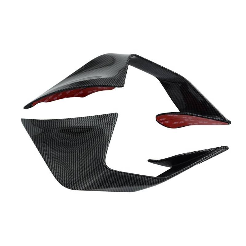 BBIGTIFWX Motorrad-Winglets Für Ka&wa&saki ZX-25R ZX25R ZX-4R ZX-4RR 2021-2024 Motorrad Feste Wind Flügel 3K Carbon Farbe Aerodynamische Spoiler Winglet(Carbon Paint) von BBIGTIFWX