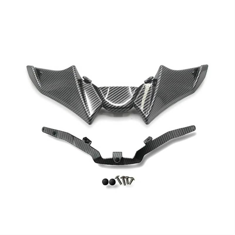 BBIGTIFWX Motorrad-Winglets Für Y&AMAHA MT 09 MT-09 SP 2021 2022 2023 MT09 Motorrad Frontspoiler Winglet Aerodynamische Flügel Kit Spoiler(Carbon Fiber Look) von BBIGTIFWX