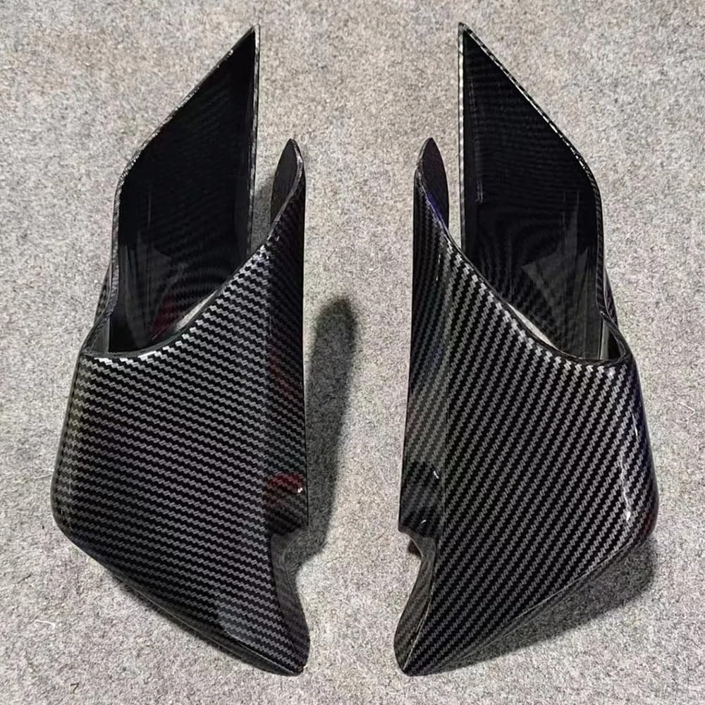 BBIGTIFWX Motorrad-Winglets Für Y&AMAHA R25 R3 2019 2020 2021 2022 2023 Feste Wind Flügel Motorrad Verkleidung Shell Zubehör Winglet(ABS Carbon) von BBIGTIFWX