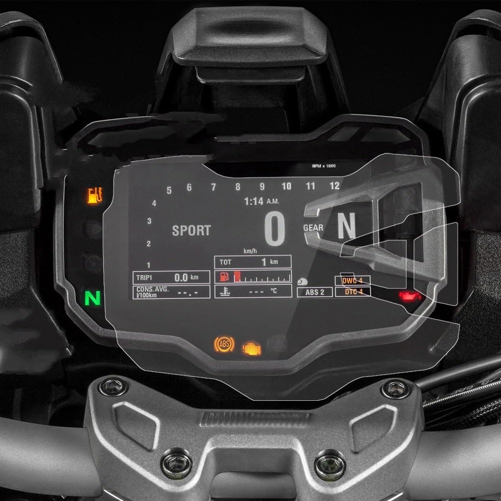 BBIGTIFWX Tacho-Schutzfolie Motorrad Scratch Cluster Screen Dashboard Schutz Instrument Film Für D&UCATI Multistrada 950 1200 1200S 1260 S 2015-2018(2pcs) von BBIGTIFWX