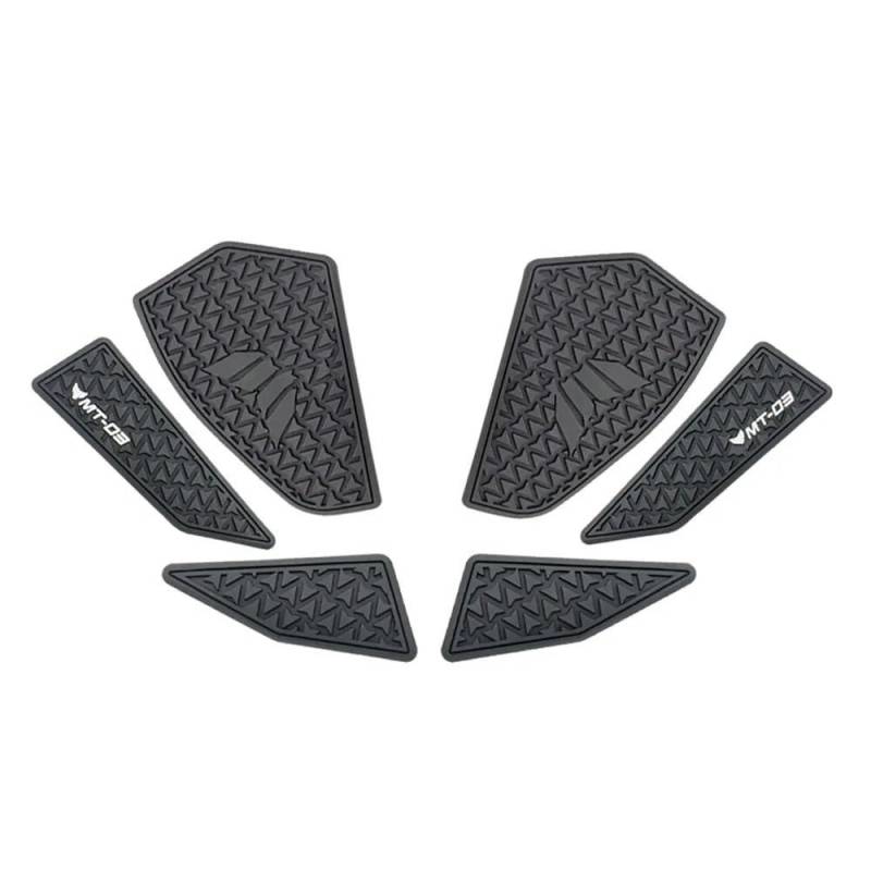 Motorrad rutschfeste Seitliche Tank Pad Aufkleber Für MT-03 MT-25 2020-2022 Motorrad Kraftstoff Tank Pad Tank Schutz Aufkleber Knie Grip Traktion Pads Anti-Slip(Black b) von BBIGTIFWX