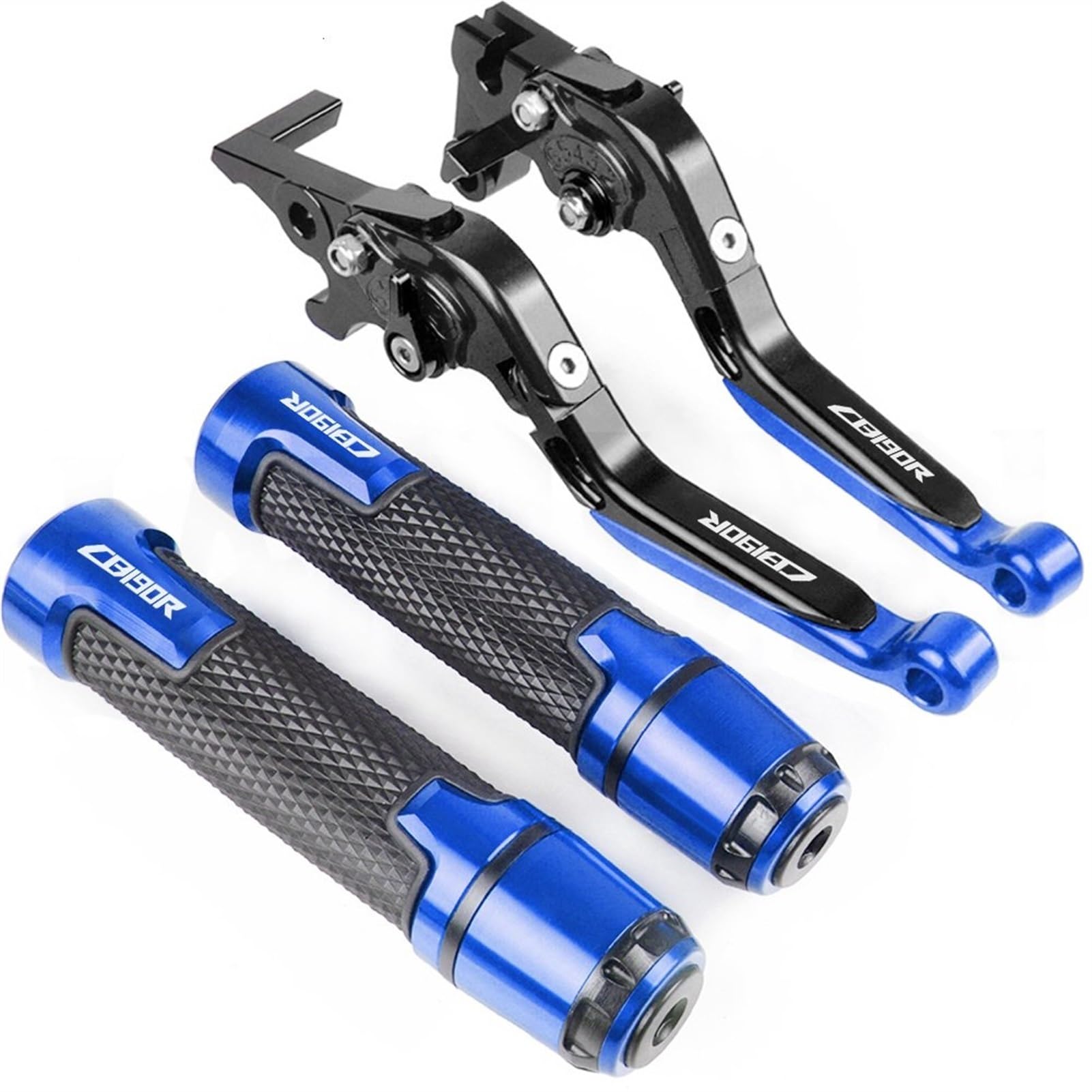 Motorradlenkerzubehör Motorrad Bremse Kupplung Hebel 22MM Griff Griffe Für Honda CB190R CB 190R CB190 R 2015-2018 2016 2017(Blue2) von BBMOT