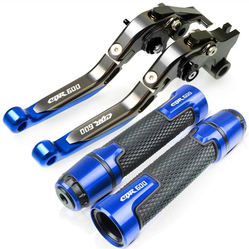 Motorradlenkerzubehör Motorrad Bremse Kupplung Hebel 22MM Griff Griffe Für Honda CBR 600 CBR600 1991-2007 1992 1993 1994 1995(BLAU) von BBMOT