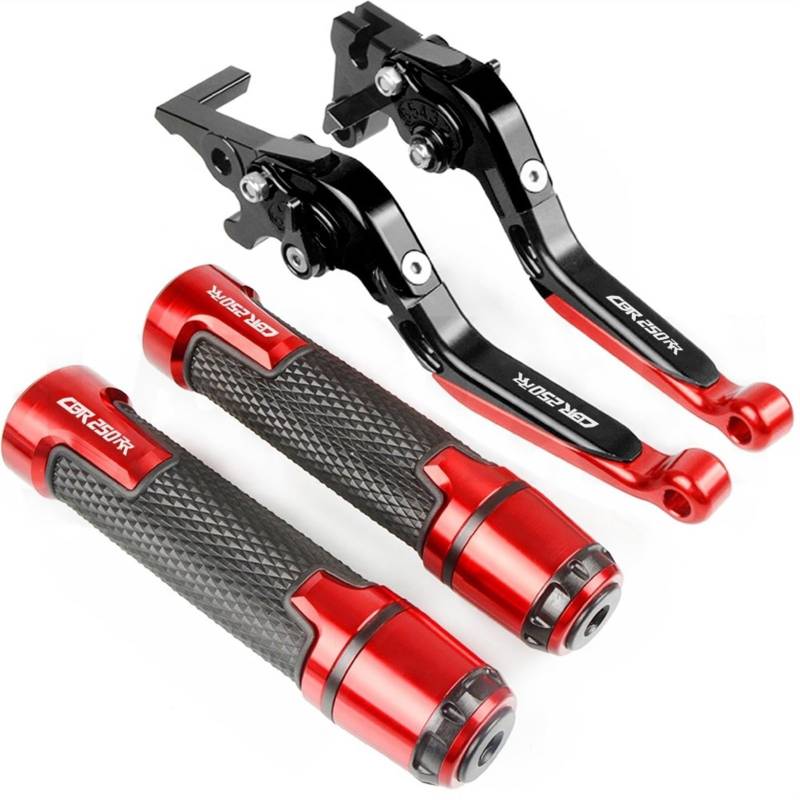 Motorradlenkerzubehör Motorrad Bremse Kupplung Hebel 22MM Griff Griffe Für Honda CBR250RR CBR 250RR 2011 2012-2018(Red3) von BBMOT