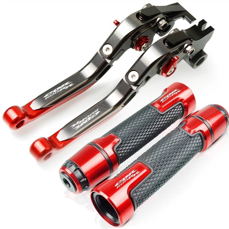 Motorradlenkerzubehör Motorrad Bremse Kupplung Hebel 22MM Griff Griffe Für Honda CBR600RR CBR 600 RR 600RR 2003 2004 2005 2006(Red3) von BBMOT