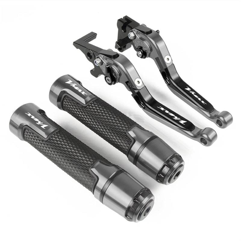 Motorradlenkerzubehör Motorrad Bremse Kupplung Hebel 22MM Griff Griffe Für Yamaha VMAX 2009-2016 V MAX 1990-2008(Grau) von BBMOT