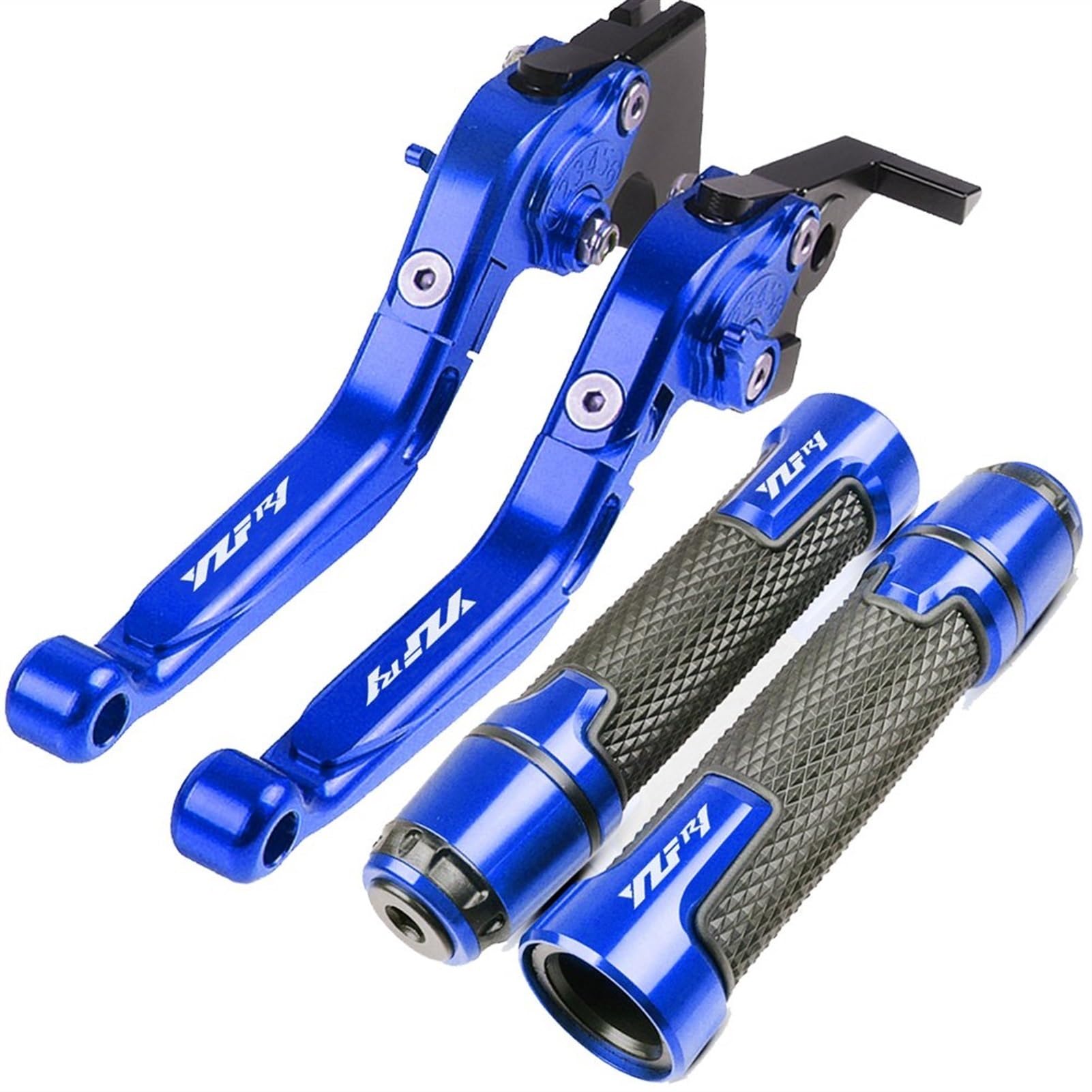 Motorradlenkerzubehör Motorrad Bremse Kupplung Hebel 22MM Griff Griffe Für Yamaha YZF R1 YZFR1 1999 2000 2001 2002 2003(BLAU) von BBMOT