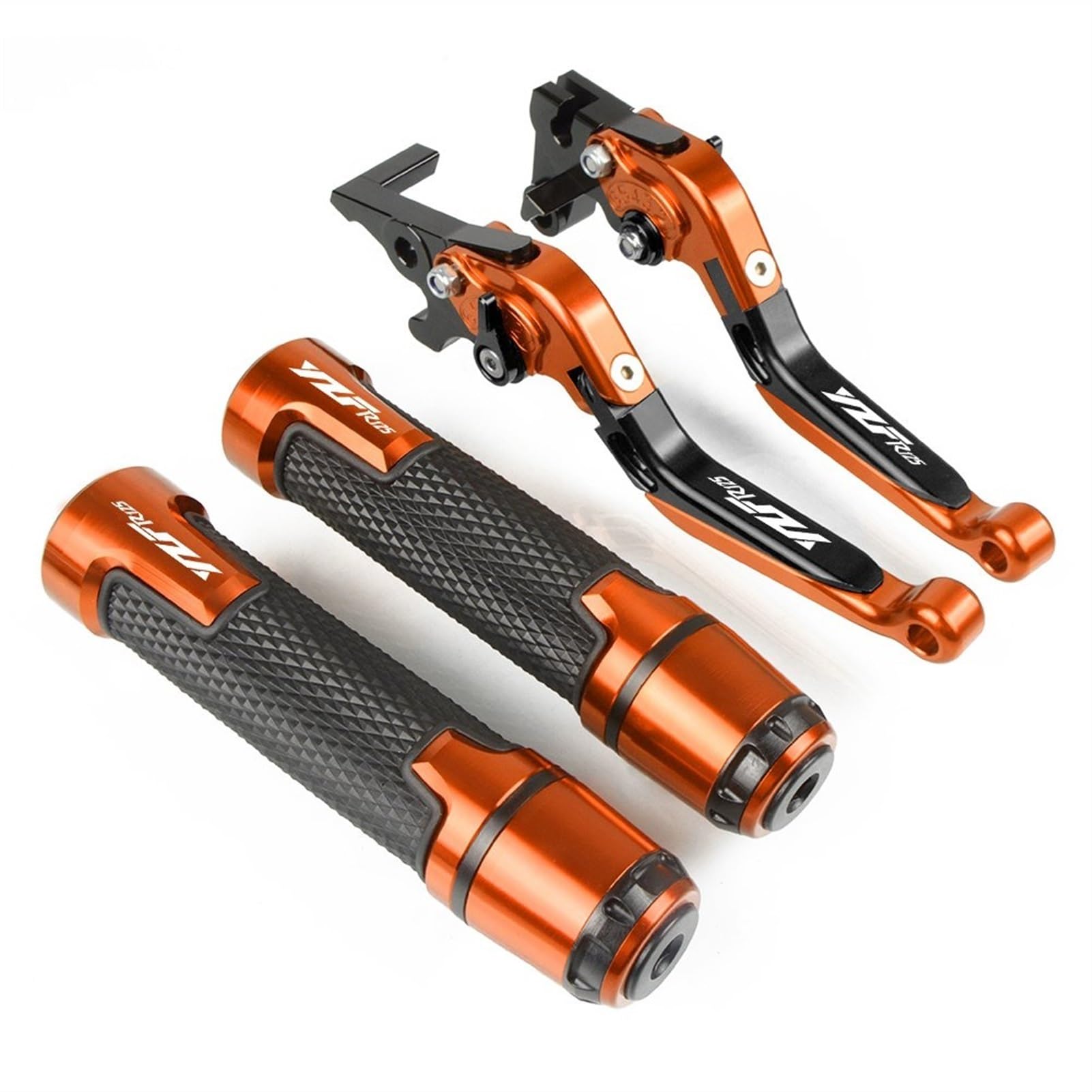 Motorradlenkerzubehör Motorrad Bremse Kupplung Hebel 22MM Griff Griffe Für Yamaha YZFR125 YZF R125 2012 2013 2014 2015-2020(ORANGE) von BBMOT