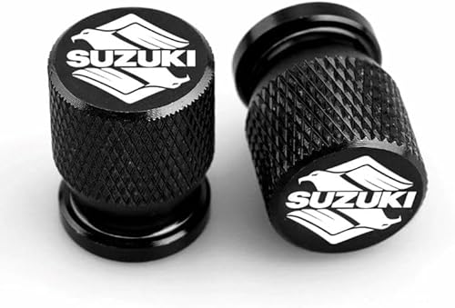 4 Stück Ventilkappe für Automobile für Suzuki S-Cross SX4 Swift Jimny Alto Grand Vitara Ignis Samurai,Reifen Ventilkappen,Ventilkappen mit Dichtung,Reifenventilkappen-Set,Black-B von BBNZD