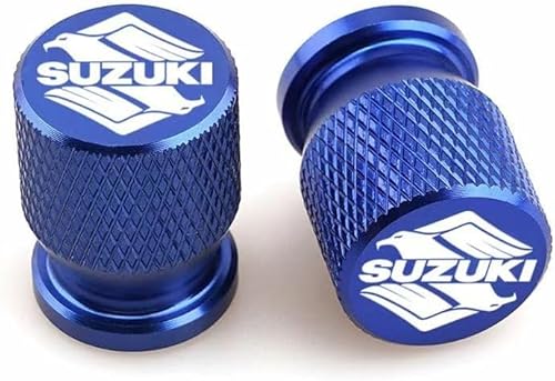 4 Stück Ventilkappe für Automobile für Suzuki S-Cross SX4 Swift Jimny Alto Grand Vitara Ignis Samurai,Reifen Ventilkappen,Ventilkappen mit Dichtung,Reifenventilkappen-Set,Blue-B von BBNZD