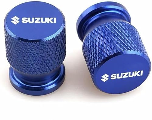 4 Stück Ventilkappe für Automobile für Suzuki S-Cross SX4 Swift Jimny Alto Grand Vitara Ignis Samurai,Reifen Ventilkappen,Ventilkappen mit Dichtung,Reifenventilkappen-Set,Blue-C von BBNZD